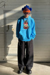 Walter Van BeirendonCK large hoodie AW22-23 8006 blue